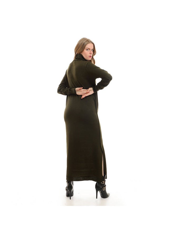 Esla ESLA Knitted Long-Sleeved Top Olive  - Image 3