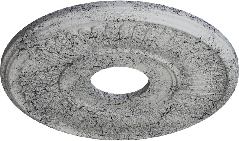 Ekena Millwork Berkshire Ceiling Medallion, Ultra Pure White Crackle - Image 2