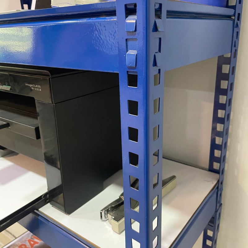 STOREMARK STOREMARK Blue 3Tier Metal RackSize 30X1225X245 Inches Adjustable Engineered Wood Slabs with Powder Coated Body for Home Garrages Offices Kitchen and Industrial Uses  - Image 3