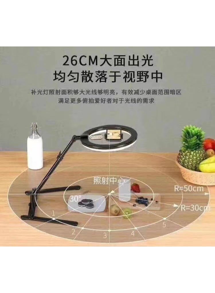 New 10inch Selfie Ring Light with Optional Tripod Stand Circle Hoop Bright Audio Led Lamp 10" for Makeup  - Image 3