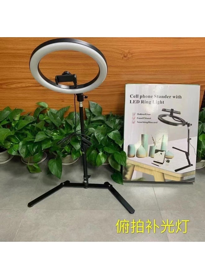 New 10inch Selfie Ring Light with Optional Tripod Stand Circle Hoop Bright Audio Led Lamp 10" for Makeup  - Image 2