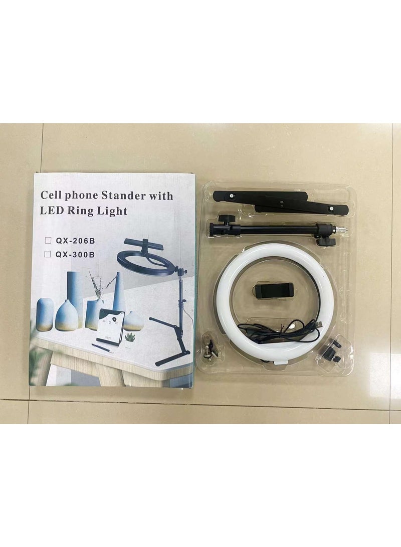 New 10inch Selfie Ring Light with Optional Tripod Stand Circle Hoop Bright Audio Led Lamp 10" for Makeup  - Image 1