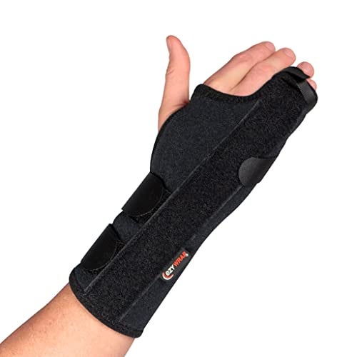 Ezy Wrap Boxer Fracture Splint Hand Brace with Finger Support – Wrist Brace Right Hand with Adjustable Fit, Hypoallergenic Material & Soft Edges – Designed for Metacarpal Fracture, Sprain, or Swelling - Image 1