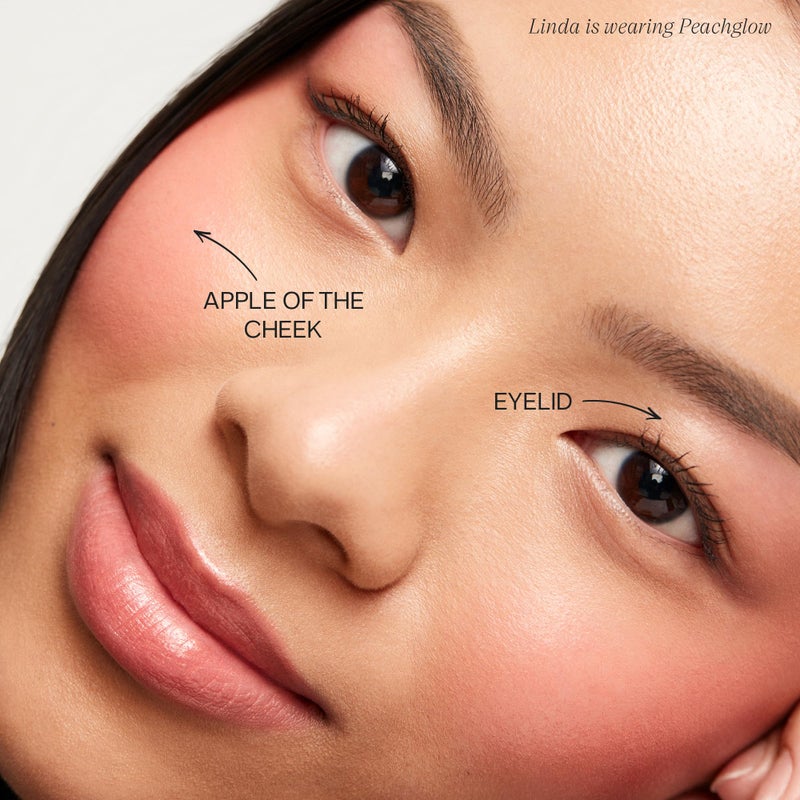 Saie Glow Sculpt Multi-Use Highlighter + Cream Blush - Lightweight with Hyaluronic Acid + Micropearl for Radiant, Glowing Skin - Peachglow (.02 oz) - Image 3