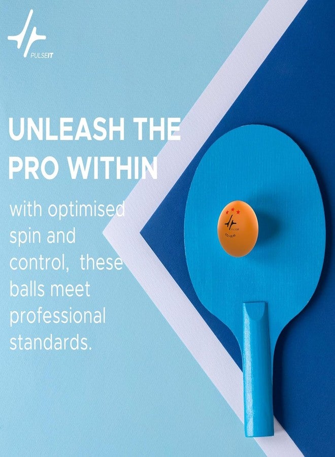 PulseITBounce - High Performance Table Tennis Balls, 40+ for Professional Matches, 3-Star Ping Pong Balls for Kids & Adults Training, Durable ABS Plastic Orange (Pack of 12) - Image 5