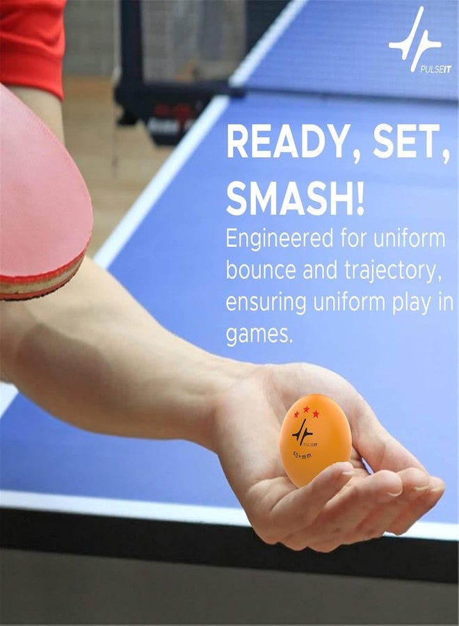 PulseITBounce - High Performance Table Tennis Balls, 40+ for Professional Matches, 3-Star Ping Pong Balls for Kids & Adults Training, Durable ABS Plastic Orange (Pack of 12) - Image 4