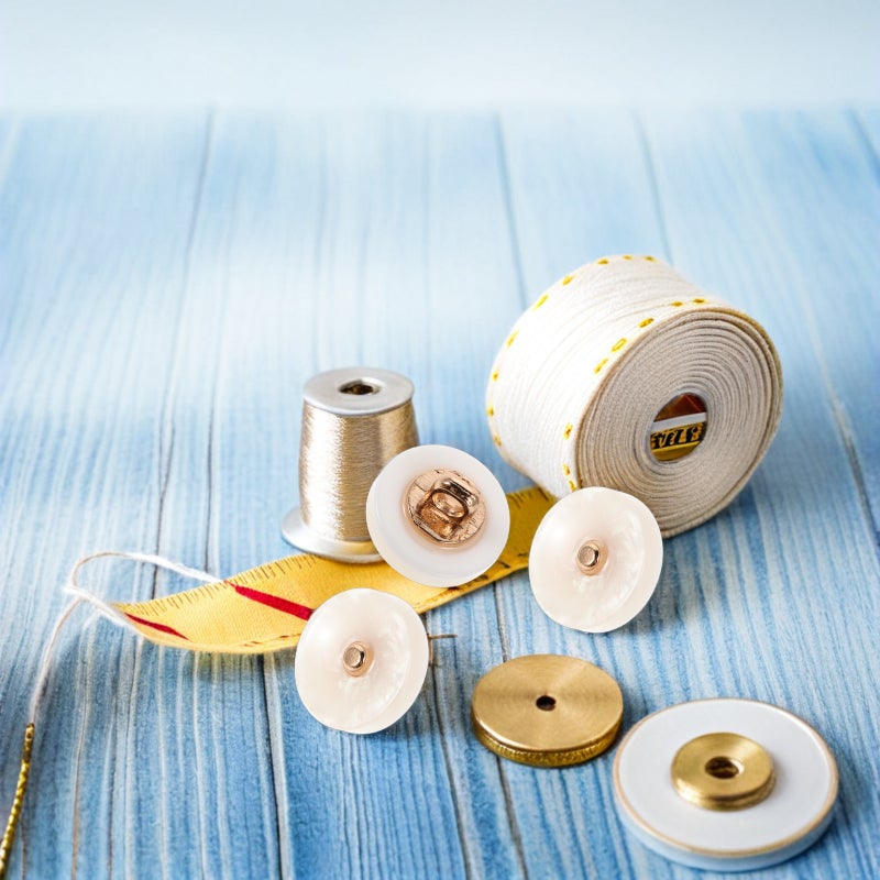 50pcs Buttons: Round Buttons for Women’s Skirt Chiffon Blouses Shirts Dress - Decorative Sewing Embellished Fastener Charms for DIY Sewing Projects - Image 4