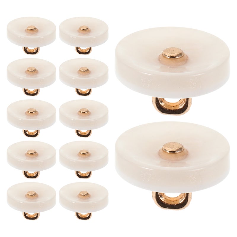 50pcs Buttons: Round Buttons for Women’s Skirt Chiffon Blouses Shirts Dress - Decorative Sewing Embellished Fastener Charms for DIY Sewing Projects - Image 1