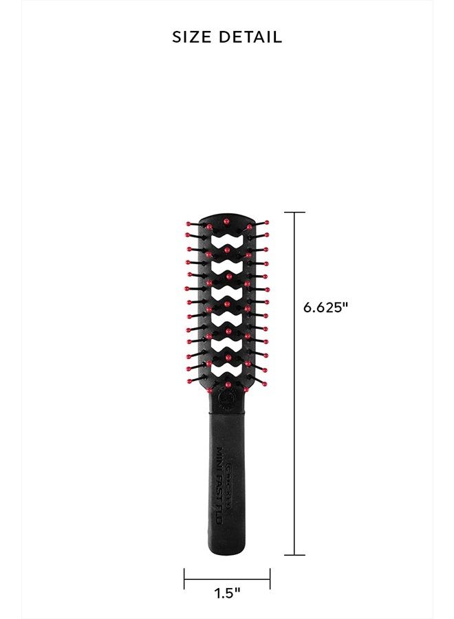 Cricket Static Free Mini Fast Flo Vent Hair Brush for Travel, Blow Drying, Styling and Detangling for Long Short Thick Thin Curly Straight Wavy All Hair Types - Image 2