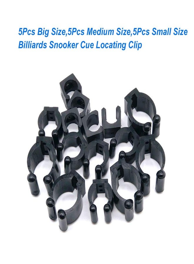 YXCCSE 15 Pcs Billiards Snooker Clips Locating Clip Holder (5X Big, 5X Medium,5X Small),Snooker Cue Holder Clips Pool Cue Clamps Billiards Cue Clips Pool Cue Holder - Image 5