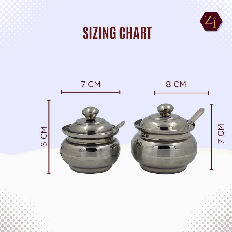 ZESTILO ZESTILO Stainless Steel Ghee Pot || Ghee Dani Butter Container Silver bottom Finish || Ghee Container for Kitchen | Multipurpose Oil Container | (Capacity of 150 ml, 200 ml) - Image 5