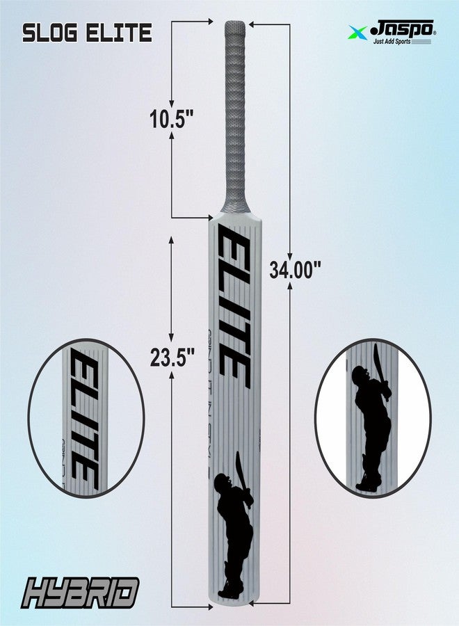 Jaspo Slog Elite Plastic Tennis Cricket Bat, Hybrid Pu Filled Plastic Cricket Bat, Premium Hard Plastic Bat, Full Size Bat, 34 X 4.5 Inches, for All Ages (Slog Elite) - Image 3