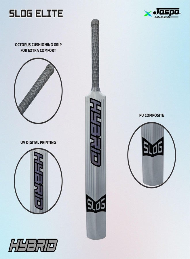Jaspo Slog Elite Plastic Tennis Cricket Bat, Hybrid Pu Filled Plastic Cricket Bat, Premium Hard Plastic Bat, Full Size Bat, 34 X 4.5 Inches, for All Ages (Slog Elite) - Image 5