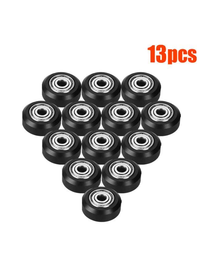 NIBEMINENT 13pcs POM Pulley Wheel with Bearing 5mm Bore Diameter Idler Gear for CNC 3D Printer Accessories Multicolour - Image 3