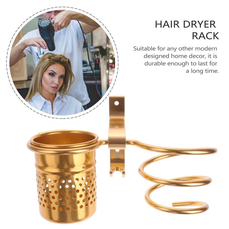 Wall Mounted Hair Dryer Holder, Durable Aluminum Storage Rack for Bathroom Organization - Image 4