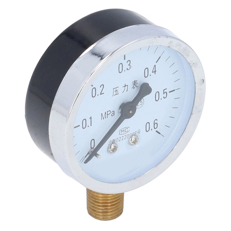 1/4 NPT Pressure Gauge High Accuracy Clear Dial Iorn Case Tap Water Pressure Gauge for Petroleum Chemical - Image 4