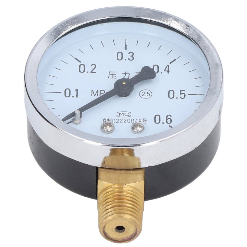 1/4 NPT Pressure Gauge High Accuracy Clear Dial Iorn Case Tap Water Pressure Gauge for Petroleum Chemical - Image 1