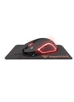 ماوس الألعاب GAMDIAS Zeus E3 RGB بدقة 3600 نقطة في البوصة + وسادة ماوس NYX E1 مقاس 23.5 × 18 سم