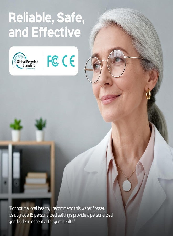 كوسلوس جهاز تنظيف الأسنان بالماء المحمول COSLUS C51، معتمد من جمعية طب الأسنان الأمريكية (ADA): 3 أوضاع و6 إعدادات للضغط مع وضعية النفث المائي، مناسب لتقويم الأسنان، والتقويم، واللثة الحساسة، صغير الحجم للسفر، ومتعدد الاستخدامات - Image 5