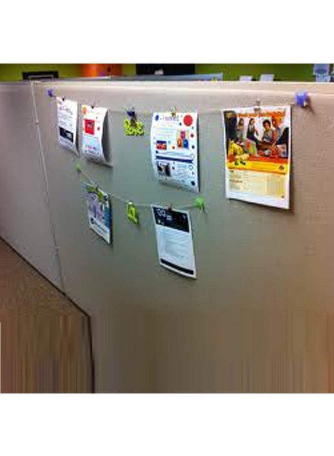 MIKE Panel Cubicle Clip For Fabric Panels, Standard Size, 40-Sheet Capacity, Pack Of 20, White - Image 3