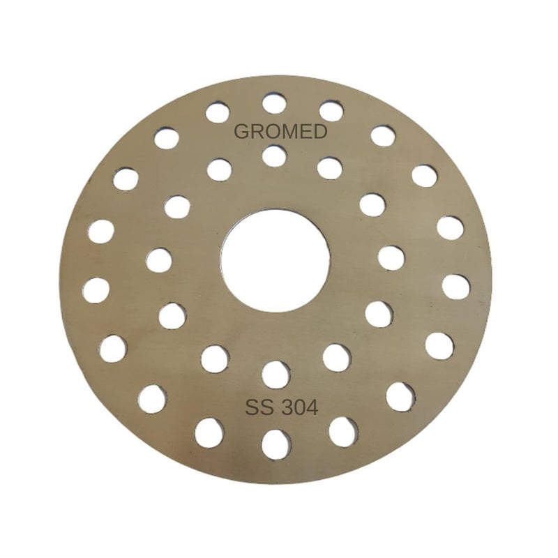 Gromed Round Floor Drainer/Drain Floor Trap Jaali for Terrace, Porch, Bathrooms with Drain Pipe Hole - SS304 Rust Proof Heavy Duty, 1.2mm/18G Thicks, Pack of 2 - Image 2
