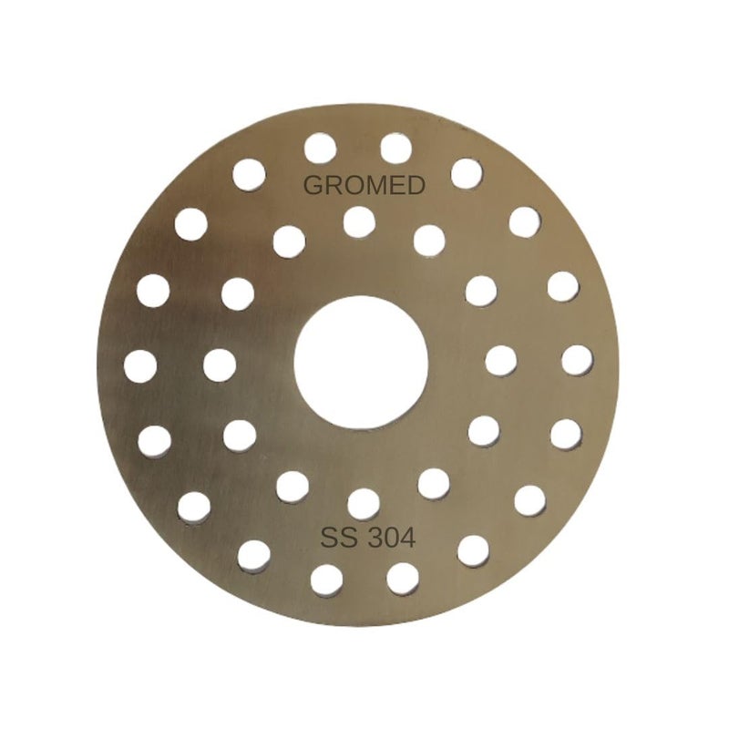 Gromed Round Floor Drainer/Drain Floor Trap Jaali for Terrace, Porch, Bathrooms with Drain Pipe Hole - SS304 Rust Proof Heavy Duty, 1.2mm/18G Thicks, Pack of 2 - Image 1