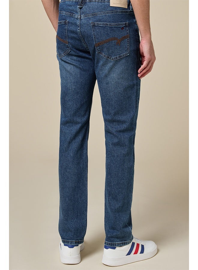 Mannerism Dark Navy Blue Slim Fit Denim Jeans - Image 5
