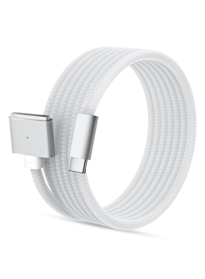 140W USB C to Magnetic 3 Safe Charging Cable(2 M/6.6 ft)for M5/M4/M3/M2/M1 MacBook Pro Air Charger Cord for MacBook Pro (16/142026/2025/2024/2023/2021), Air (15/132026/2025/2024/2023/2022)White - Image 1