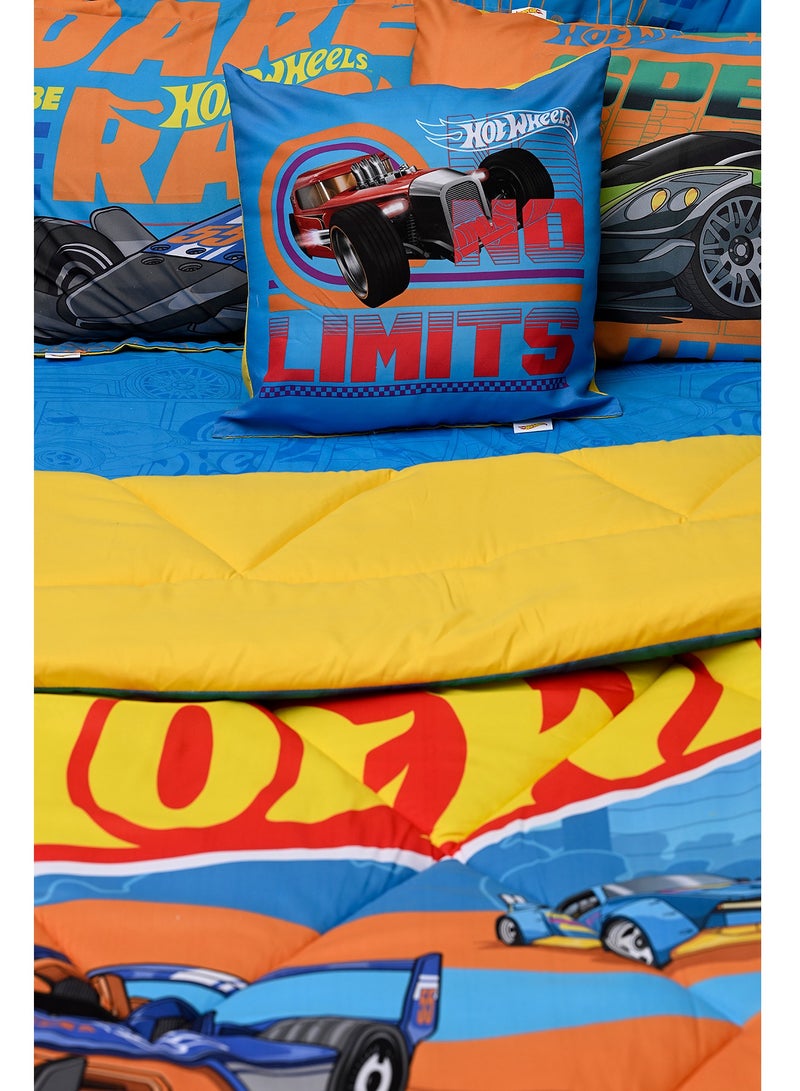 Hot Wheels Hotwheels 5In1 BNB Comforter Set – Brushed Microfiber Material – Polyester Shell – Yellow - Image 3