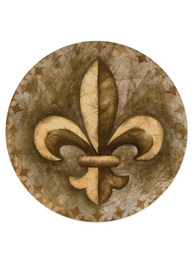 ثيريستي ستون طقم قواعد أكواب الشرب الماصة من ثيرستيستون بنقشة فلور دي ليز - Image 1