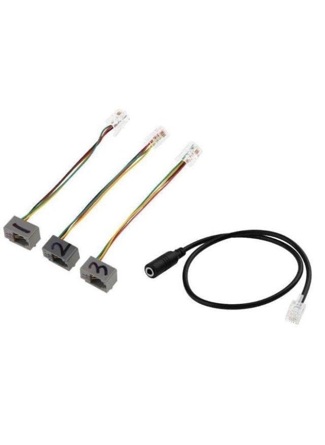 Generic Telephone Landline To 3.5mm Mobile Phone Headset RJ9 Crystal Head To 3.5 Female Telephone To Mobile Phone Headset Converter-Color:Minimum Batch Of 10 Items-Cord Length:30cm  - Image 2