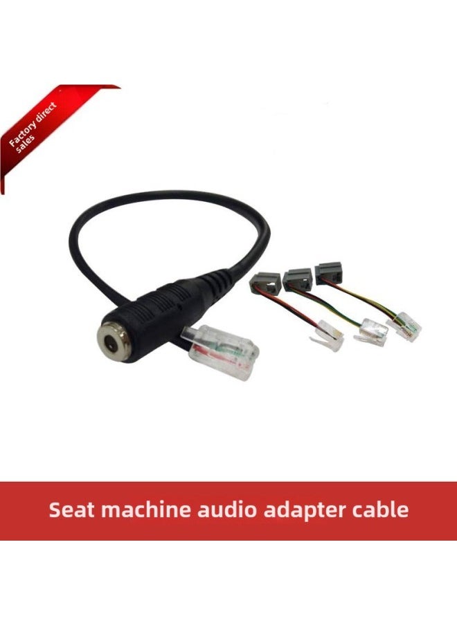 Generic Telephone Landline To 3.5mm Mobile Phone Headset RJ9 Crystal Head To 3.5 Female Telephone To Mobile Phone Headset Converter-Color:Minimum Batch Of 10 Items-Cord Length:30cm  - Image 1