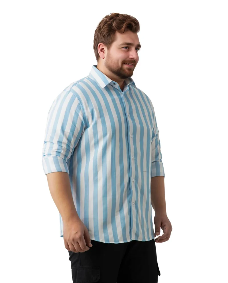 Rare Rabbit Men's Cabana Stripe Shirt