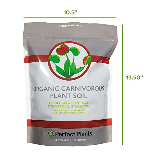Perfect Plants Carnivorous Plant Soil | 4 Qts. Organic Premium Mix | Use with Venus Fly Traps, Pitcher Plants, or Other Carnivorous Plants - Image 2