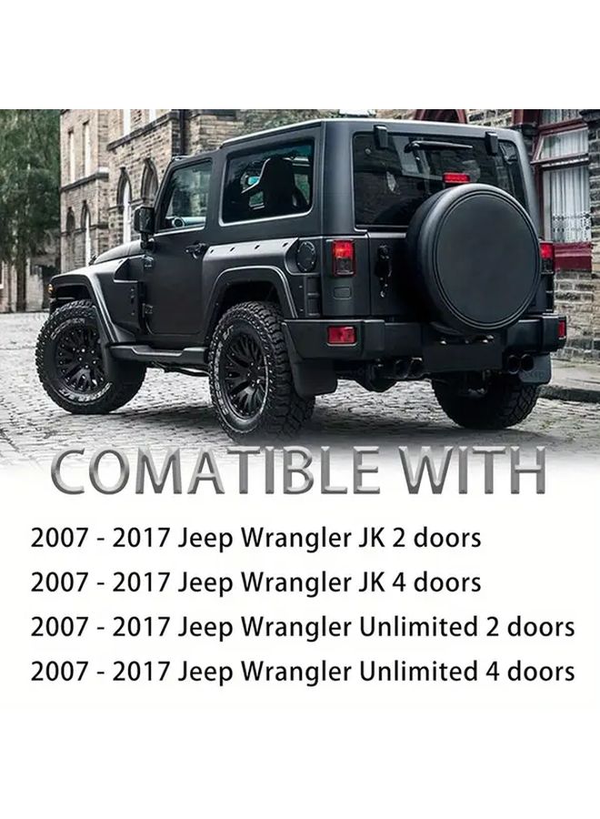 غطاء غطاء وقود من الألومنيوم الأسود لسيارة جيب رانجلر JK 2007-2017 ببابين أو أربعة أبواب - Image 3