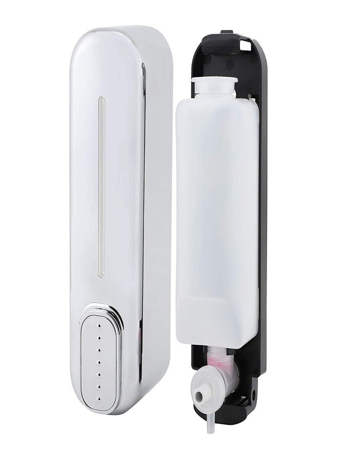 Bath Guru Soap Dispenser for Bathroom Wall Mounted ABS Plastic 350 ML- (Black & Chrome) - Image 2