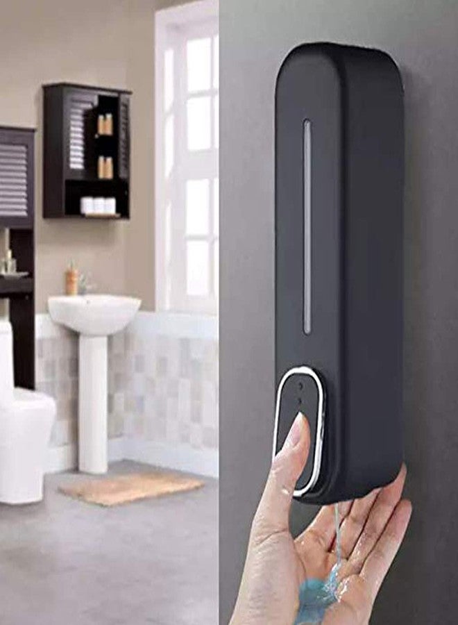 Bath Guru Soap Dispenser for Bathroom Wall Mounted ABS Plastic 350 ML- (Black & Chrome) - Image 3