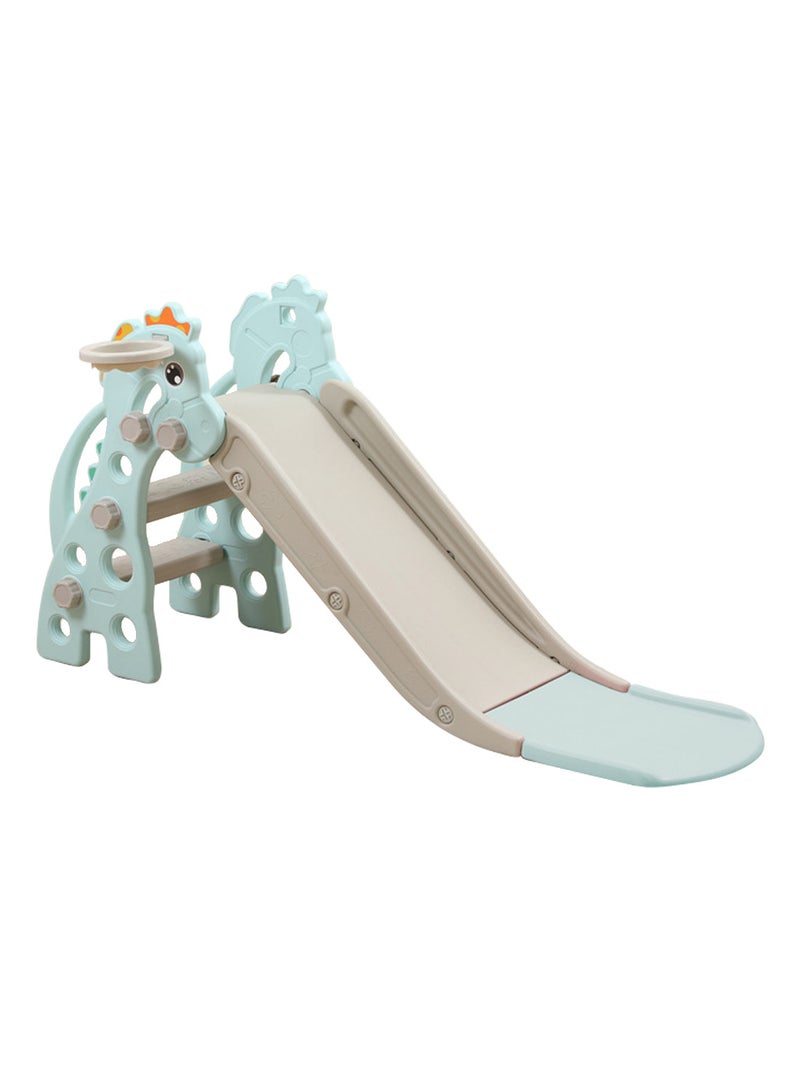 ما بيبي زحليقة أطفال قابلة للطي للأطفال من عمر 1 إلى 3 سنوات، زحليقة ترفيهية مستقلة للأطفال، مجموعة ألعاب تسلق سهلة التجميع مع حامل كرة سلة مناسبة للترفيه الداخلي والخارجي للأطفال - Image 1