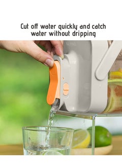 Y&D Fridge Drink Container 3.5L Large Capacity Beverage Dispenser Refrigerator Water Bottle with Lid Handle Plastic Iced Leak Proof Spigot Cold Kettle Milk Lemonade Juice Tea  - Image 3