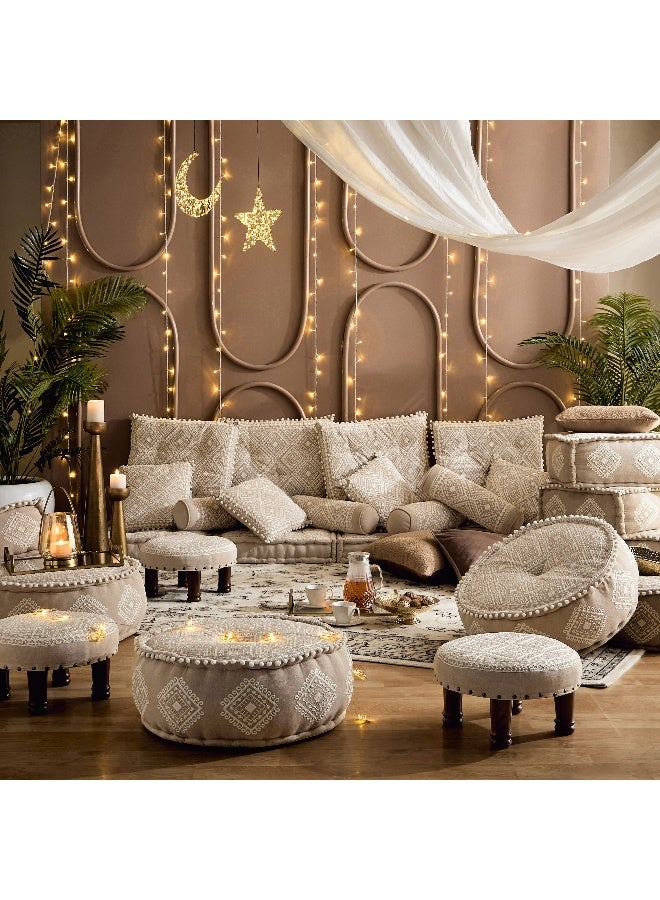 Home Box Embroidered Round Stool for Home Decor - Image 5