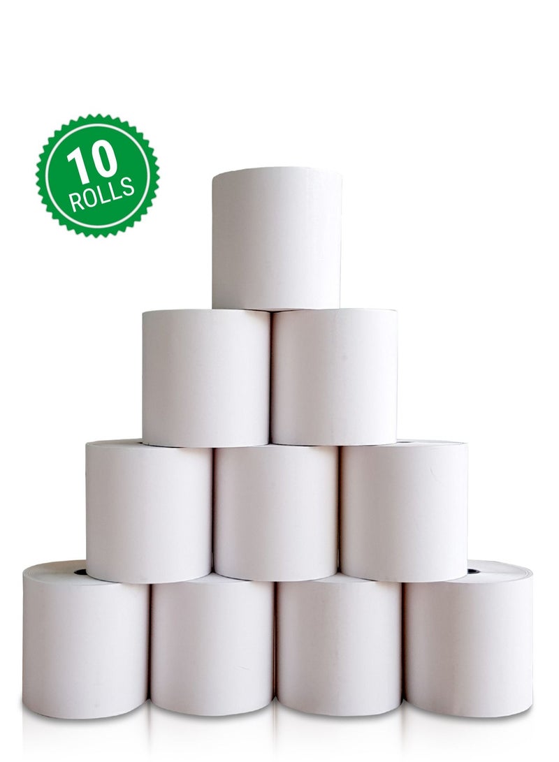 Abulhoul Printing Press LLC ABULHOUL Thermal POS Receipt Paper Roll 80x80mm 10pcs Roll Restaurant Bill Paper Receipt Roll Thermal Receipt Cash Register Roll Compatible with 80mm Thermal Printer Epson Star POS Printer - Image 1