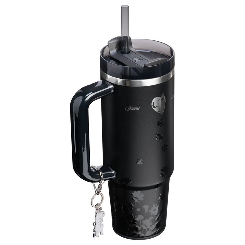 Stanley Best 30oz Stainless Steel Vacuum Insulated Tumbler with Handle and Straw Lid, Travel Mug for Cold & Hot Drinks, Fits Car Cup Holder (Dark Floral / Midnight) - Image 2