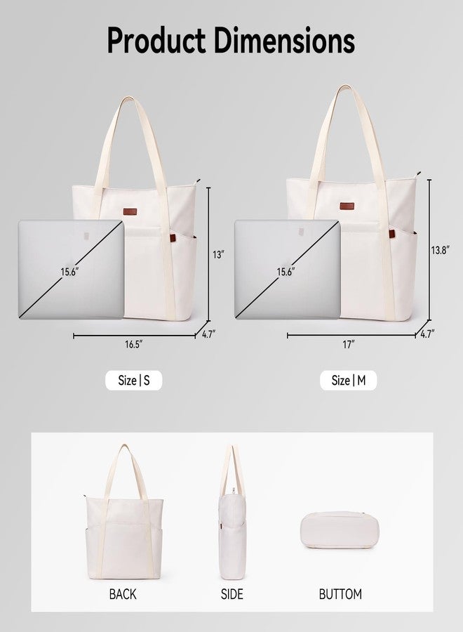 DIXEIGHT Handbags for Women Large Capacity Tote Bag with Zipper and Multi-Pockets Lightweight Waterproof Nylon Shoulder Bag, Khaki, Medium - Image 3