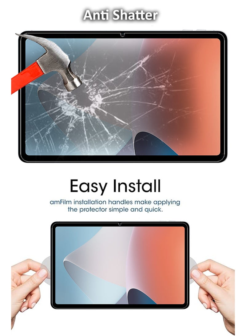 REWO For Oppo Pad Air - 10.36 inches - Tempered Glass Screen Protector - Premium HD Delicate Touch , Higher Transparency , Easy to Install ,Anti-scratch and Bubble-free Screen Protector - Clear - Image 2