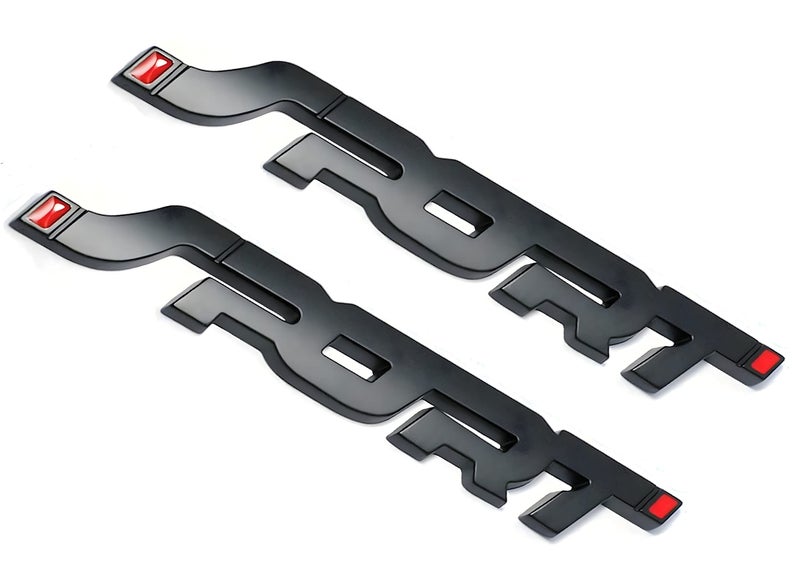 YOMITH 3D Sport Letter Car Logo Sticker, Compatible with Cars, Bikes, Moped, Black - Image 1