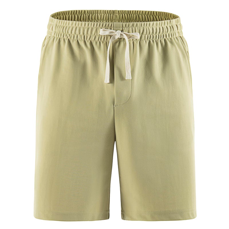 Lkrhzevg Men's Casual Shorts Elastic Waist Drawstring Lightweight Outdoor Summer Beach Shorts with Pockets Hiking Shorts-M Black - Image 2