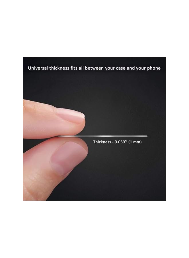 Green Tiger Metal Plates Replacement Set 4 Pack for Magnetic Car Mount. Kit of 4 Black Round Discs Without Holes for Case Back, Phone Magnets. Strong 3M Adhesive Backing Circular Cell Phone Holder Stickers - Image 3