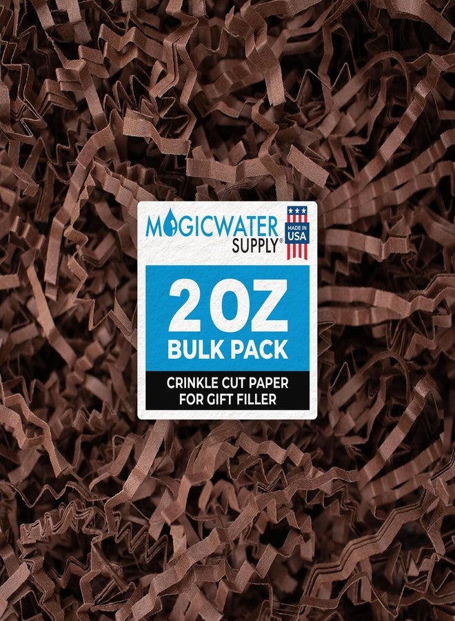 MagicWater Supply MagicWater Crinkle Cut Paper for Gift Baskets - 2 Oz - Coffee Brown - Perfect for Shredded Paper Filler, Basket Filler, Gift Boxes, Bridesmaid Gifts, Christmas Stuffers & More – For 