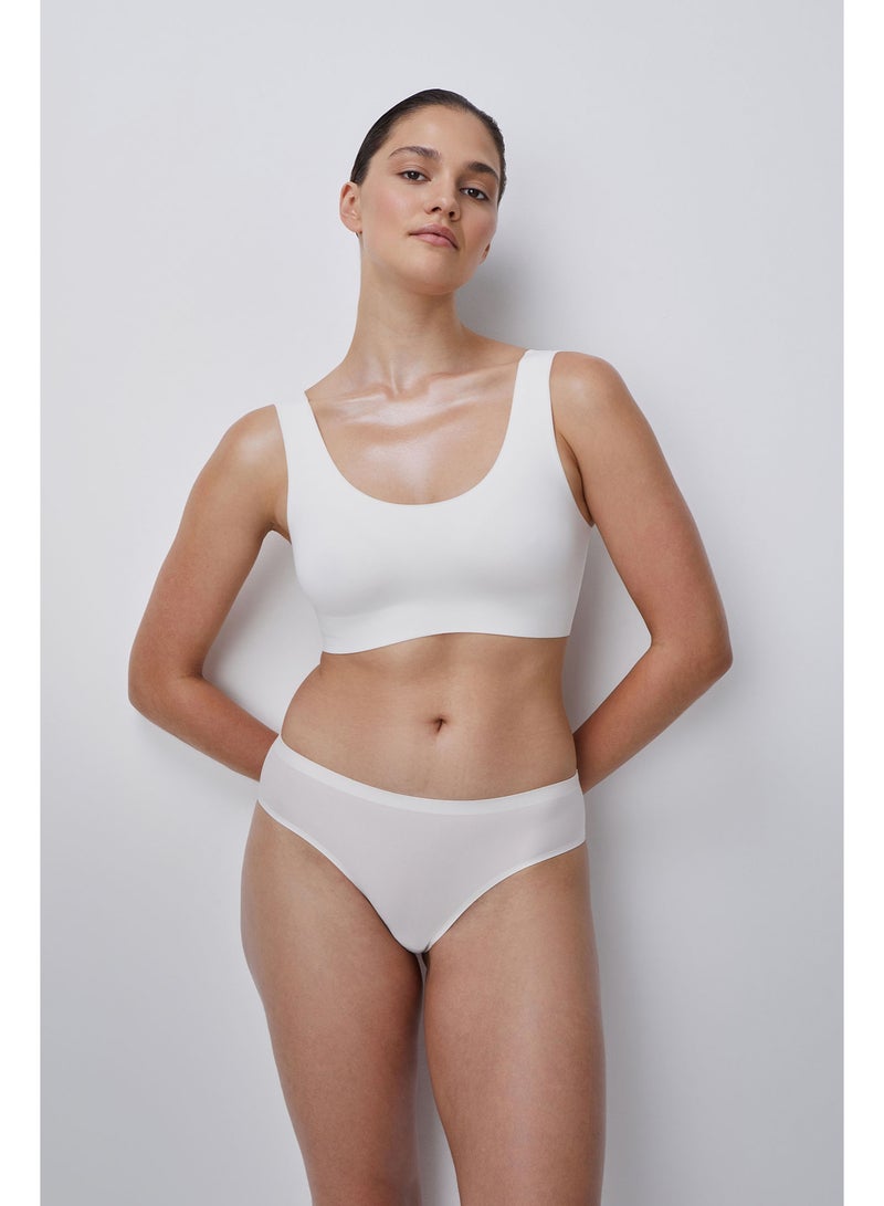 belle you Women’s High Waisted Thong Panties Plombir– Seamless Microfiber Briefs with Cotton Gusset, Wide Waistband, Invisible Plus Size Underwear for Daily Wear - Image 3