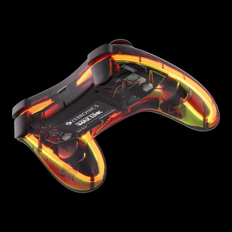 ZEBRONICS MAX LINK Wireless Gamepad, Dual motors Haptic feedback, Built-in rechargeable battery, RGB light, Plug & play, Supports (Windows | Android) - Image 2
